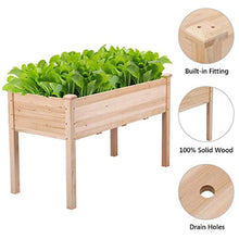 Load image into Gallery viewer, Yaheetech Wooden Raised/Elevated Garden Bed Planter Box Kit for Vegetable/Flower/Herb Outdoor Gardening Natural Wood, 48.8 x 23 x 29.9&#39;&#39; (LxWxH)