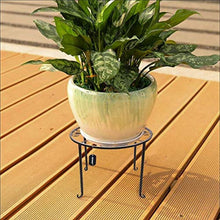 Load image into Gallery viewer, AISHN Metal Plant Stand 4 in 1 Potted Irons Planter Supports Floor Flower Pot Round Rack Display with Scroll Pattern Perfect for Home, Garden, Patio
