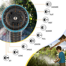 Load image into Gallery viewer, Gardguard 50ft Expandable Garden Hose: Water Hose with 9 Function Spray Nozzle and Durable 3-Layers Latex, Flexible Water Hose with Solid Brass Fittings, Best Choice for Watering and Washing