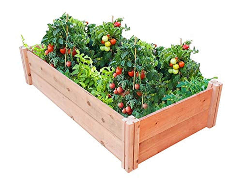 GroGardens 2' x 4' x 11 Redwood Raised Garden Bed, Grow Fresh Vegetables, Herbs, Flowers. Chemical Free, All Natural, Organic Raised Garden Bed, Tool-Free, No Tools Required.