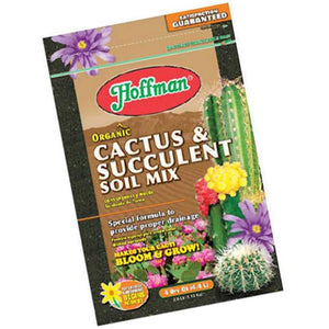 Hoffman 10404 Organic Cactus and Succulent Soil Mix, 4 Quarts, Brown/A