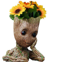 Load image into Gallery viewer, Guardians of The Galaxy Groot Pen Pot Tree Man Pens Holder or Flower Pot with Drainage Hole Perfect for a Tiny Succulents Plants and Best Christmas Gift Idea 6&quot;