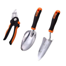 Load image into Gallery viewer, TACKLIFE Garden Tools Set-7 Piece Stainless Steel Heavy Duty kit, GGT4A, Black and Orange