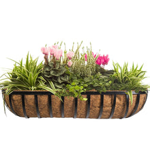 Load image into Gallery viewer, CobraCo HTR24-B 24-Inch English Horse Trough Planter, Black